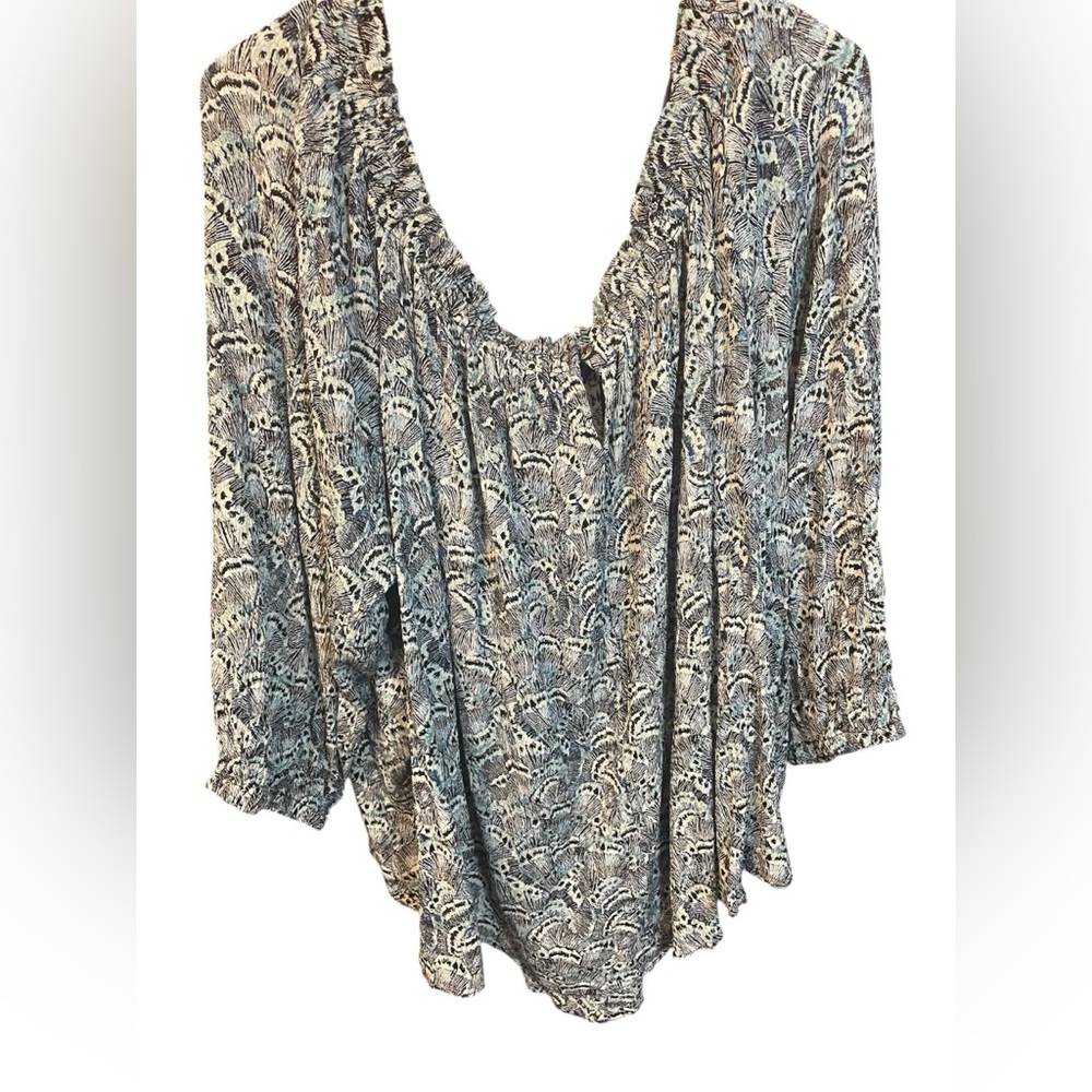 Terra & Sky Pullover Top  - size 3x